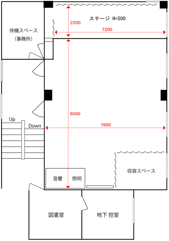 レンタルホール見取図